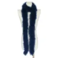 Dark blue feather boa fluffy thick marabou feather scarf for apparel costume party accessories - Navy Blue