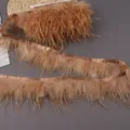 Braunes Straussenfeder Bucht Band DIY Handwerk Kleidung Verpackung Dekoration Zubehör - Hellkaffee