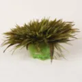 Green brown feather craft accessory DIY handmade decorative pom pom flower headpiece item - Fruit Green