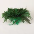 Green feather DIY handmade accessory for clothing headwear and craft decoration pieces - Grass Green