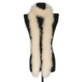 Fluffy feather boa scarf, soft feather trim accessory for party dress up and fashion styling. - Flesh Pink