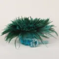 Green feather craft accessory DIY handmade headdress material dream catcher decoration - Lake Blue