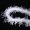 White Ostrich Feather Boa Trim for DIY Craft Costume Sewing Clothing Collar Cuffs - White (Long Single Layer)