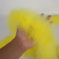 Yellow feather boa fluffy feather strip clothing accessories party dress decor - Yellow
