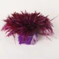 Purple red tip feather DIY craft handmade hair accessories dream catcher cat teaser decor item - Deep purple