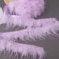 Helllila Straußenfeder Borte Band für DIY Kleidung und Handwerk Dekoration Variante - Hellviolett