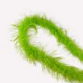 Green ostrich feather trim boa strip for DIY garment cuffs collar clothing sewing accessories. - Fruit Green (Long Single Layer)