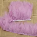 Light Purple Turkey Feather Trim Fringe Ribbon for DIY Craft Sewing Clothing Decoration - Light Purple