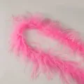 Vibrant pink feather boa strip, soft fluffy ostrich feathers for DIY craft clothing decor. - Pink (Long Single Layer)