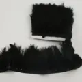 Black Feather Trim Ribbon DIY Craft Costume Sewing Feather Trim Black Accessories 1Pc - Black