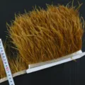 Ostrich feather trim fringe ribbon DIY apparel sewing crafts decorative accessories material - 012 Brown