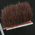 Brown ostrich feather trim fringe ribbon for DIY clothing sewing crafts decoration 1pc - 013 Reddish Brown