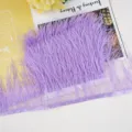 Purple ostrich feather trim fringe ribbon apparel sewing craft costume decoration 1m - 36