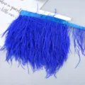 Blue Ostrich Feather Trim Ribbon Fringe for Sewing Dress Decor DIY Craft Apparel Accessory - 34