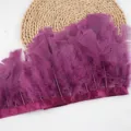 Wholesale 2M purple turkey feather trim ribbon for DIY costume sewing and craft decoration. - #33, Approx. 2m