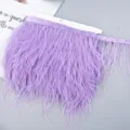 Purple Ostrich Feather Trim DIY Fringe Ribbon Craft Sewing Garment Wedding Dress Decoration - 36