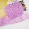 Pink Ostrich Feather Fringe Trim 10-13cm DIY Craft Clothing Sewing Accessories - 42