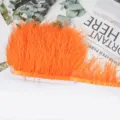 Adorno de plumas de avestruz naranja fleco cinta para vestido de novia DIY costura disfraz - 25