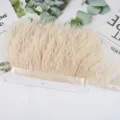 Cinta de Flecos de Plumas de Avestruz Beige Claro Costura Disfraz Boda DIY Art - 27