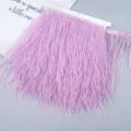 Light purple ostrich feather trim fringe ribbon DIY sewing craft for wedding dress skirt decor - 42