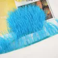 Blue ostrich feather trim fringe 10-13cm DIY clothing sewing craft decorative accessories - 46