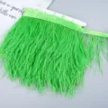 Vibrant Green Ostrich Feather Trim DIY Sewing Craft Wedding Dress Skirt Hem Decoration - 43