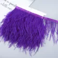 Purple ostrich feather trim ribbon DIY crafting sewing costume dress apparel garment accessory - 44