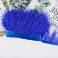 Cinta de flecos de plumas de avestruz azul para vestido de novia costura DIY - 34