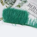 Cinta de ribete de plumas de avestruz verde DIY vestido de novia accesorio de disfraz de flecos. - 38