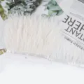 Ribete de pluma de avestruz blanca fleco de cinta para vestido de novia DIY - 50