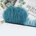 Cinta de Flecos de Plumas de Avestruz Azul Accesorio de Costura de Ropa DIY Manualidades. - 60