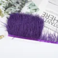 Cinta de flecos de plumas de avestruz violetas para coser vestidos de novia DIY. - 61