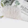 Ribete de flecos de plumas de avestruz para costura de vestido de novia DIY y decoración de ropa. - 65