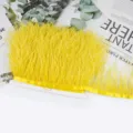 Cinta de flecos de plumas de avestruz amarillas DIY vestido de novia accesorio 1pza - 69