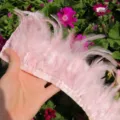 Rosa Federborte Band für DIY Handwerk, Hochzeitskleid Rockkante Nähen und Kleidung Zubehör - Hellrosa