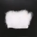 Bordure frange de plumes de dinde blanche vetement DIY couture artisanat decoration. - Blanc
