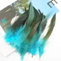 100pcs colorful rooster tail feathers with clips for DIY crafts and decorative accessories - Lake Blue (Approx. 100 Pcs)