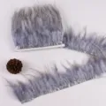 Γκρι κορδέλα φτερών για DIY ραπτική χειροτεχνίες φόρεμα στρίφωμα διακόσμηση αξεσουάρ - Γκρι