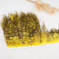 Yellow and black speckled feather trim ribbon, garment accessories DIY craft sewing supply. - Yellow