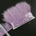 Light purple ostrich feather trim DIY handmade clothing skirt cuff decorative accessory - 016 Light Purple