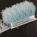Light blue ostrich feather trim 8-10cm DIY handmade clothing accessories dress cuffs - 040 Light Blue