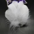 White feather hair clip elegant crystal hair accessory dance performance side clip hair pin - Style 19 (5 Plumes + Fluff + Rhinestones)