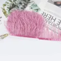 Rosa avestruz pluma ribete con cinta flecos para elegante vestido de novia costura DIY. - 77