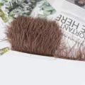 Cinta de flecos de plumas de avestruz marron para costura de vestido de novia DIY manualidades 1pc - 88