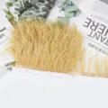 Fleco de plumas de avestruz amarillas con cinta para vestido de novia DIY ropa. - 93