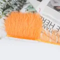 Ribete de flecos de plumas de avestruz naranjas con cinta para coser vestidos de novia DIY. - 95