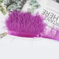 Ribete de plumas de avestruz purpura flecos de cinta para vestido de novia costura DIY - 101