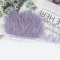 Cinta de ribete de plumas de avestruz lavanda DIY vestido de novia costura artesanía - 103