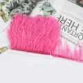 Cinta de flecos de plumas de avestruz rosa para accesorios de costura de vestidos de novia. - 104