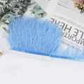 Cinta de flecos de plumas de avestruz azul para la costura de vestido de novia DIY - 111